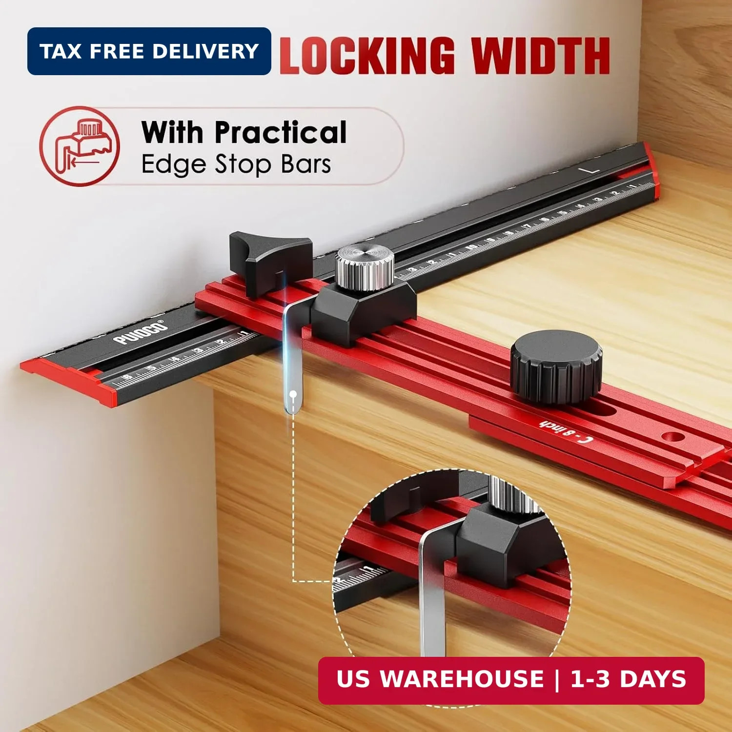 Stair Tread Template Tool, Stair Measuring Tool with Triangular Structure Brace