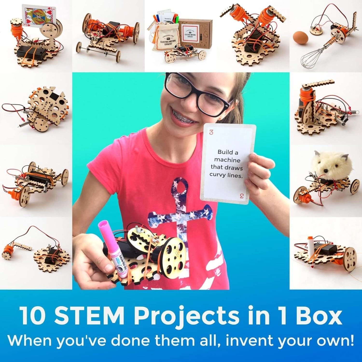 Robotics Engineering Kit | Designed by Scientists in | 50+ Parts | 10+ STEM ...