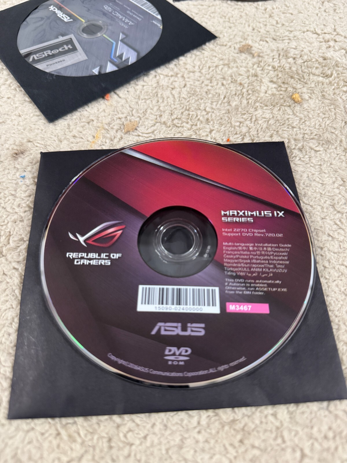 ASUS MAXIMUS IX SERIES INTEL Z270 CHIPSET SUPPORT DVD - USED!!!