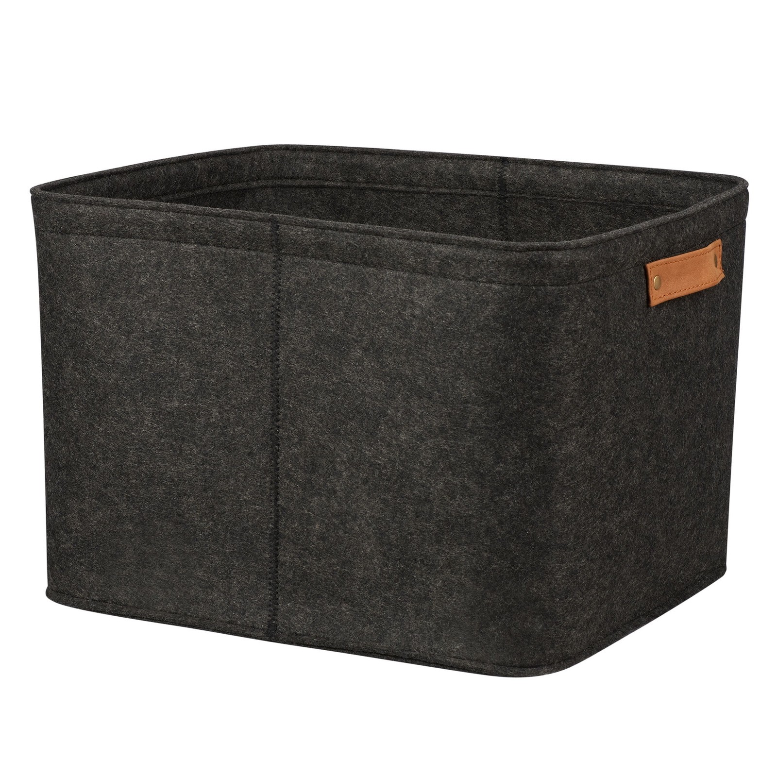 Large Felt Storage Basket with Handles, 16.5" x 14" x 10.5"