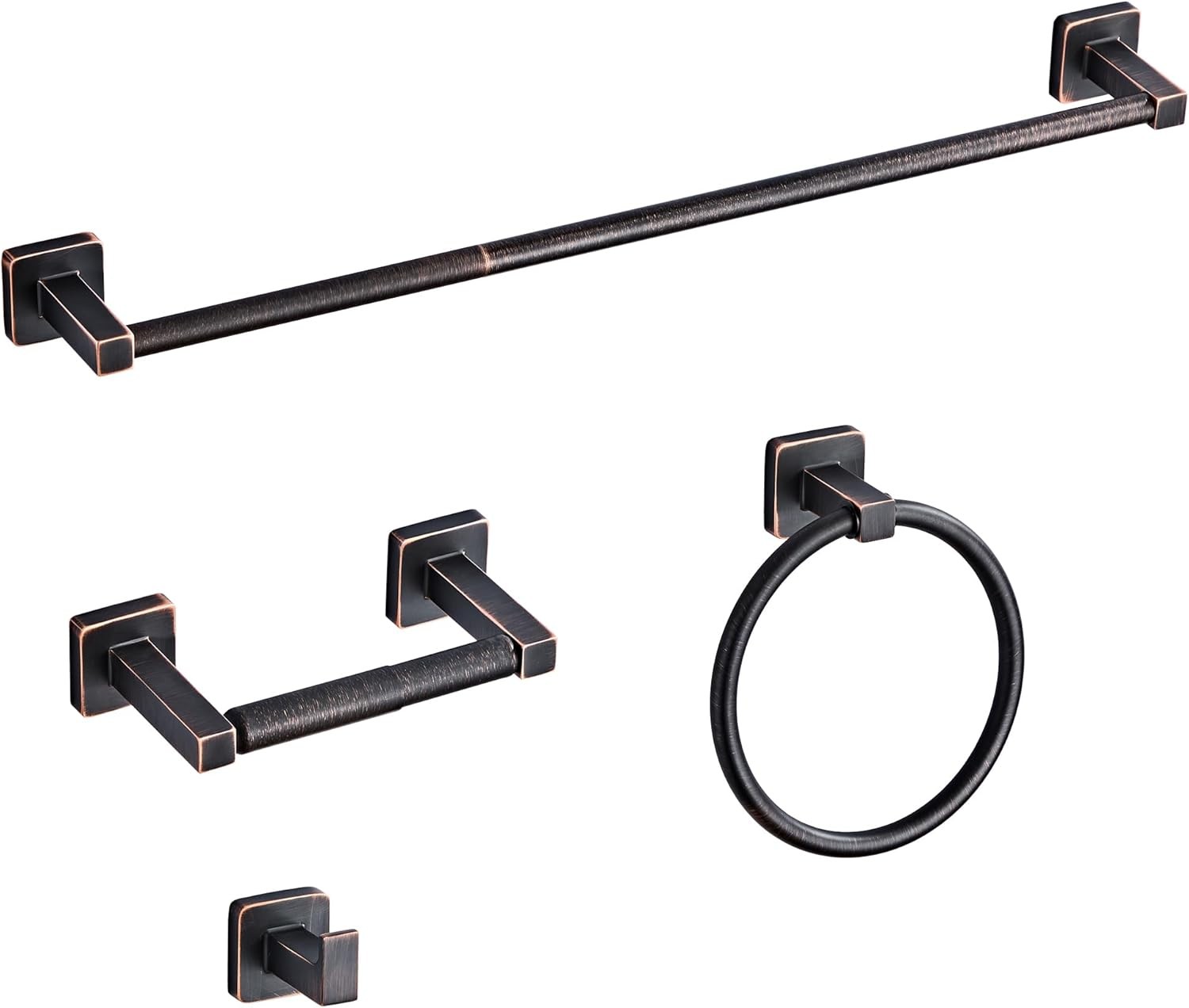 4-Piece Oil Rubbed Bronze Bathroom Hardware & Accessories Set