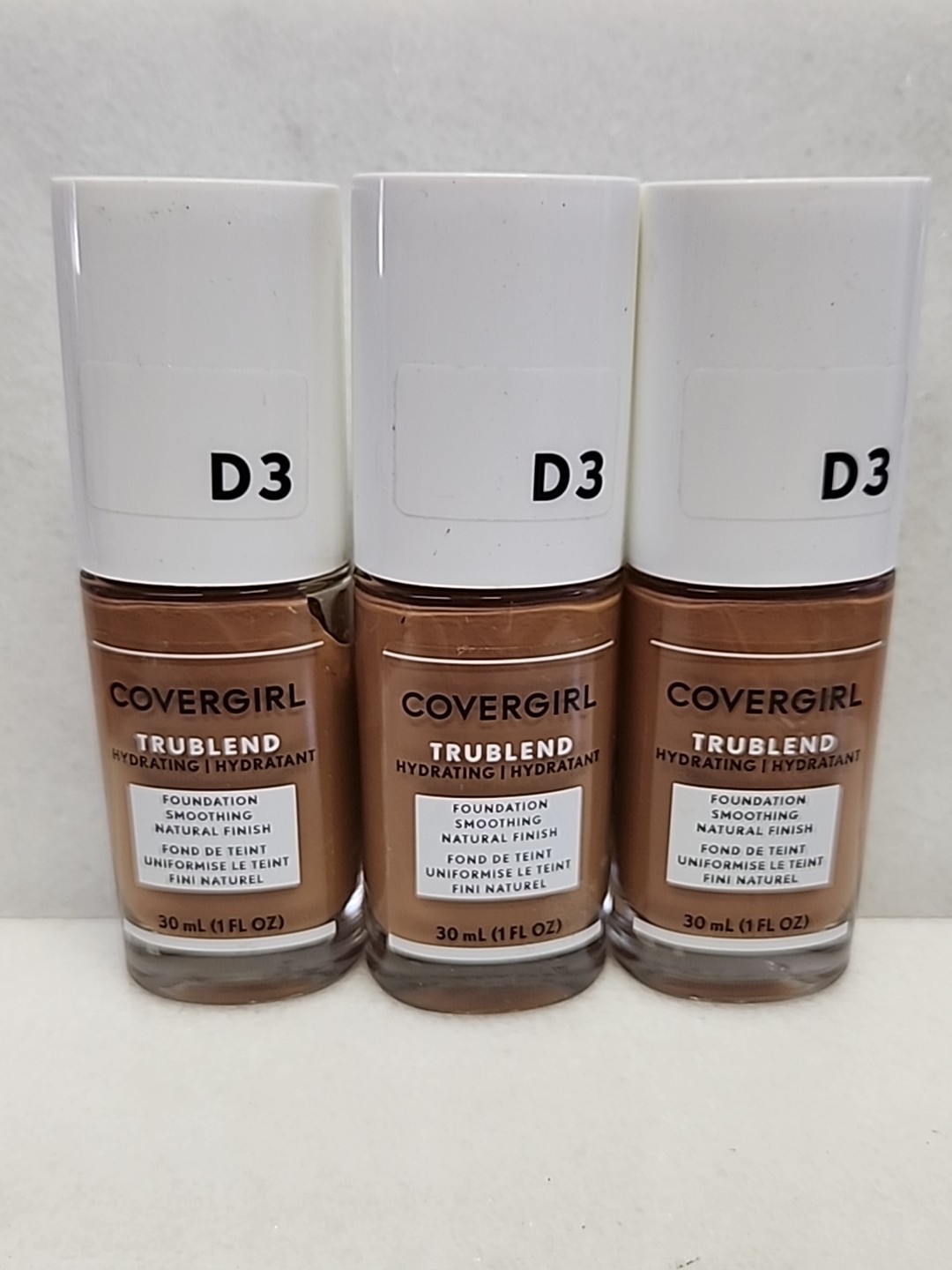 3 Covergirl TruBlend Liquid Foundation D3 Honey Beige