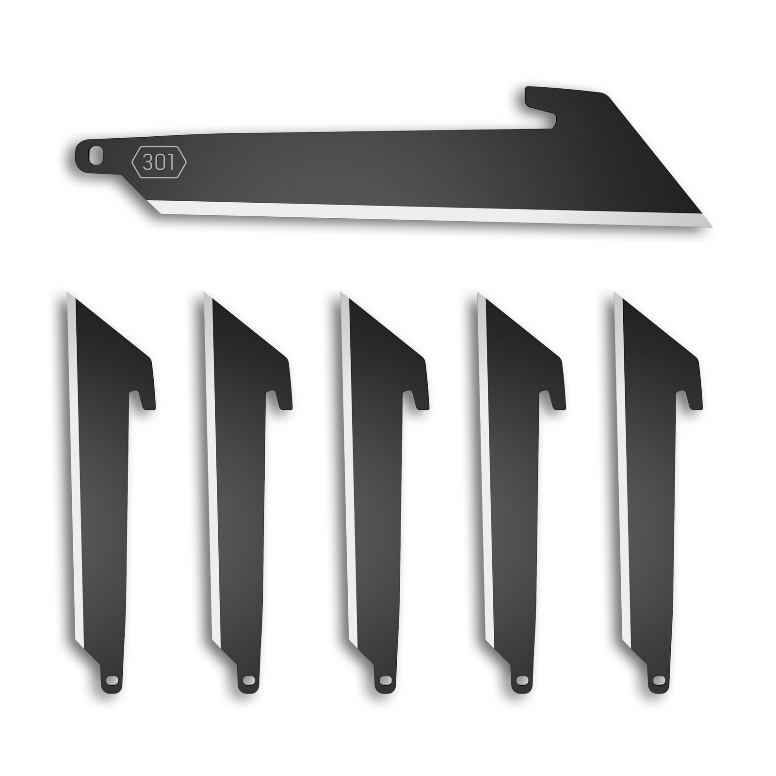 RazorSafe 3" Black Utility | 6 Pack of Black EDC Utility Blades | 3" Razor Bl...