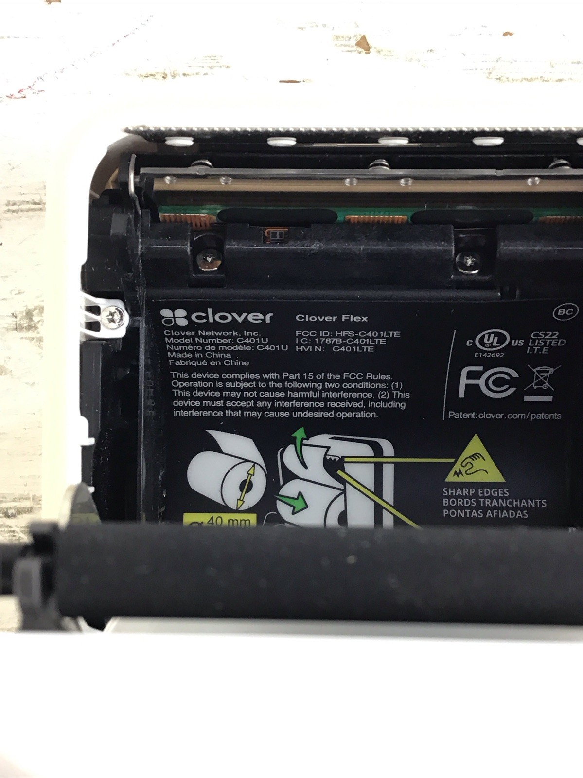 2 - Clover Flex C401U Wireless Credit Card Processor Parts Only