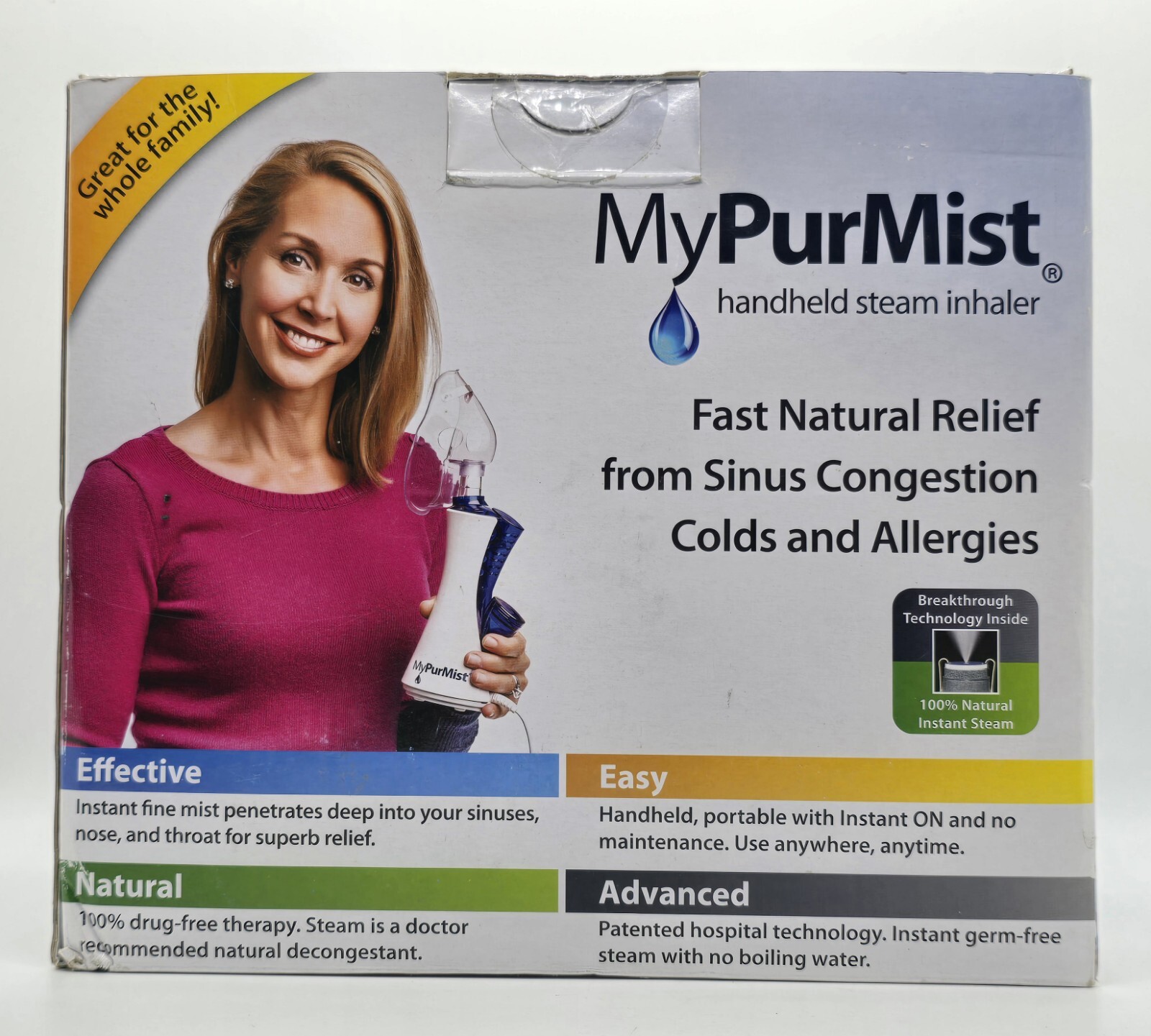 Brand New MyPurMist Handheld Steam Inhaler Fast, Natural Relief from Congestion