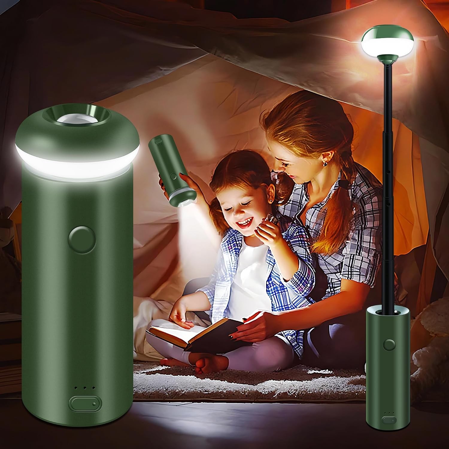 Telescopic Camping Lights,Collapsible Magnetic Camping Lantern | Dimmable USB