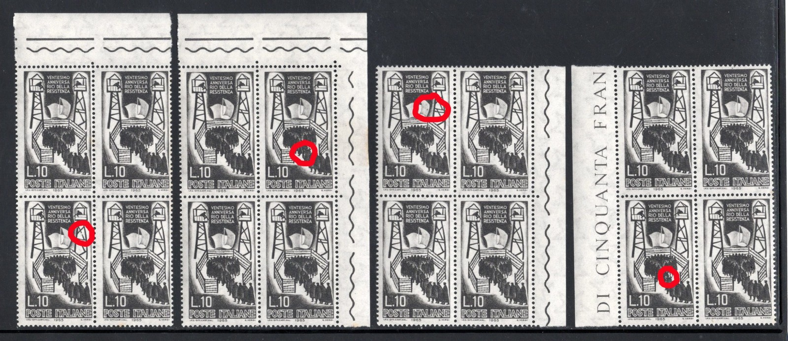 Twenty Years of Resistance Lire 10 - 4 Different Varieties