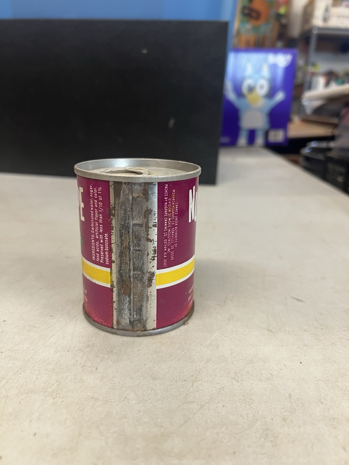 NuGrape 8 Oz Steel Can Dothan Alabama Vintage Pull Tab