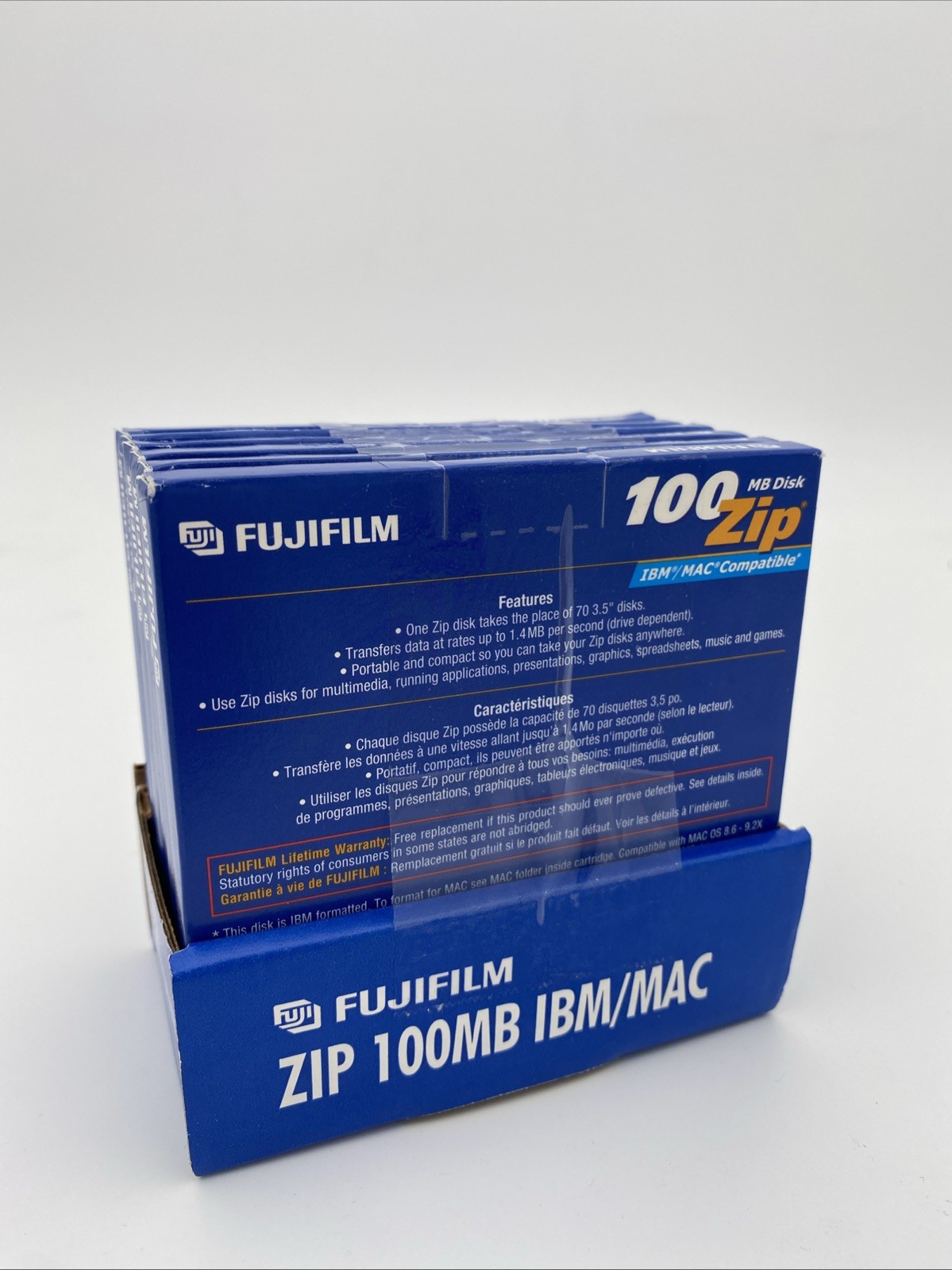 Fujifilm Zip Disks 100 MB PC and MAC Formatable ~New Sealed- Lot of 6 disks