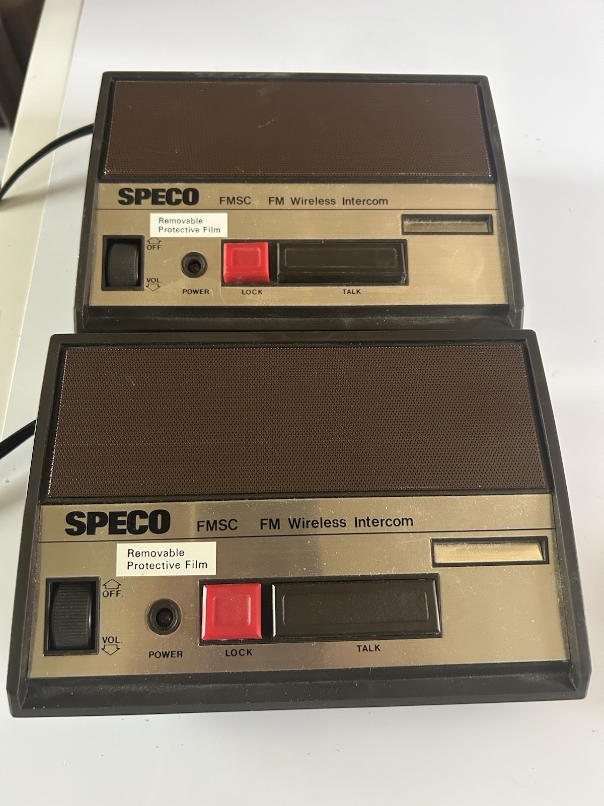 Vintage SPECO FMSC FM Wireless Intercom System Pair Tested Working Retro 1970s