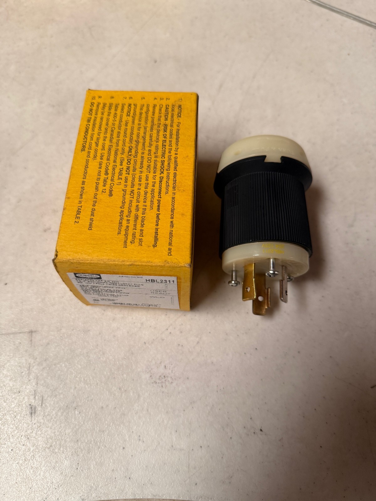 HUBBELL ELECTRICAL PLUGS, RECEPTACLE CONNECTORS, LOCK PLUGS,ETC (VARIETY)