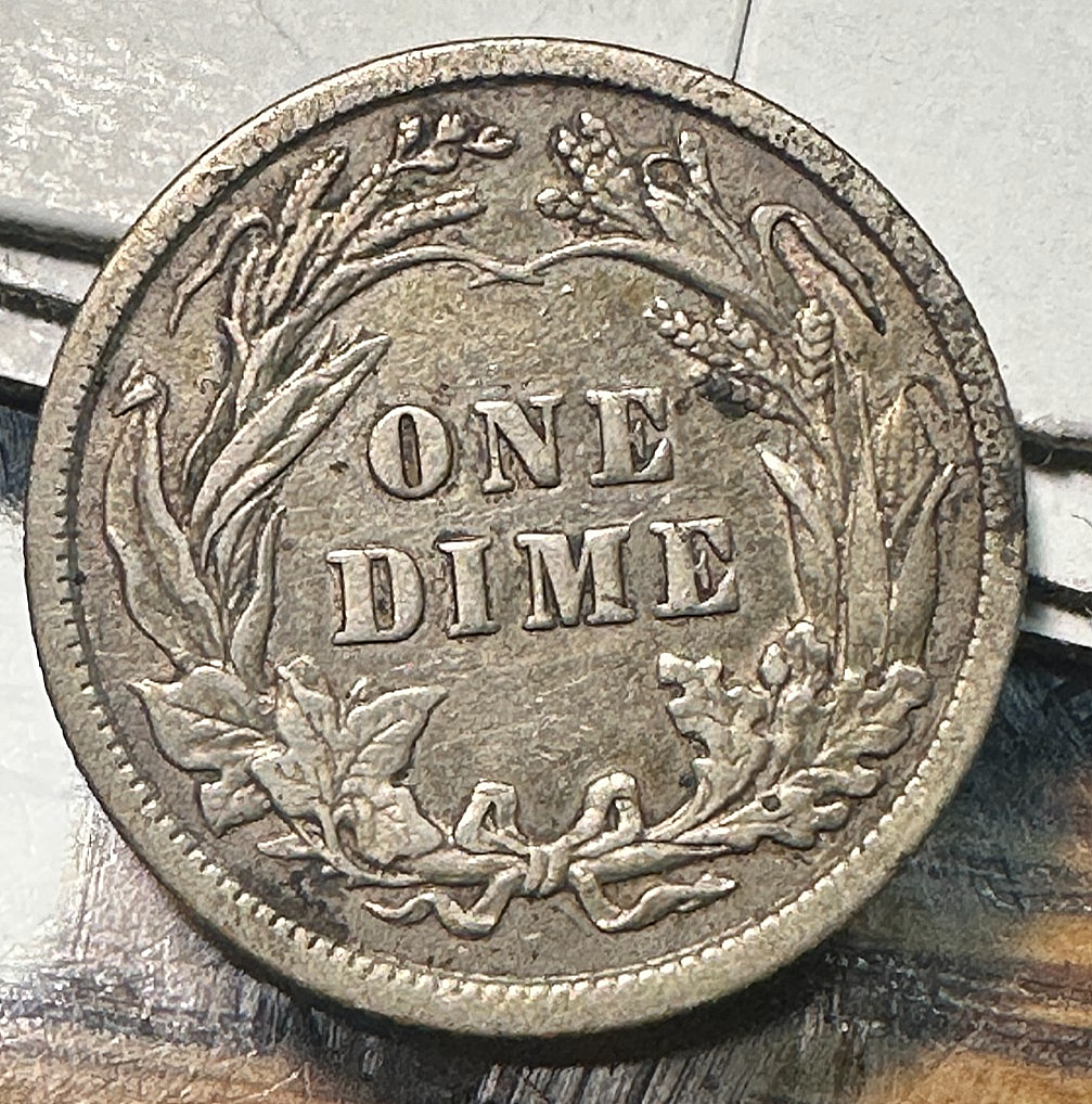 1907 Barber Dime Nice Original XF CHRC