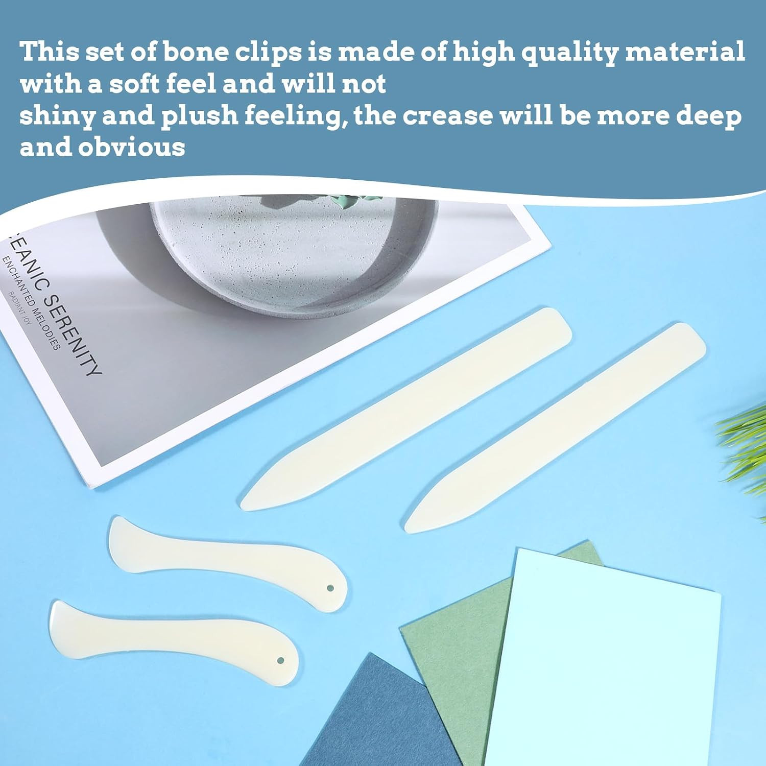 4 Pcs Bone Folders, Crease Makers Scoring Tool Creaser Set Folding Scoring Burni