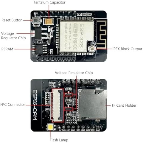 Hosyond 2Pcs ESP32-CAM Wireless WiFi+Bluetooth Development Board with OV Camera