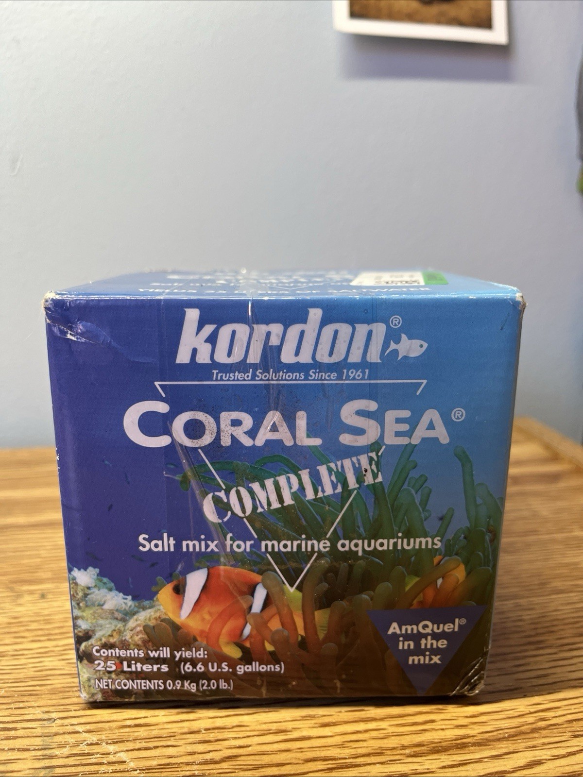 Kordon Coral Sea complete salt mix for marine aquarium for 25 liters 6.6 gallons