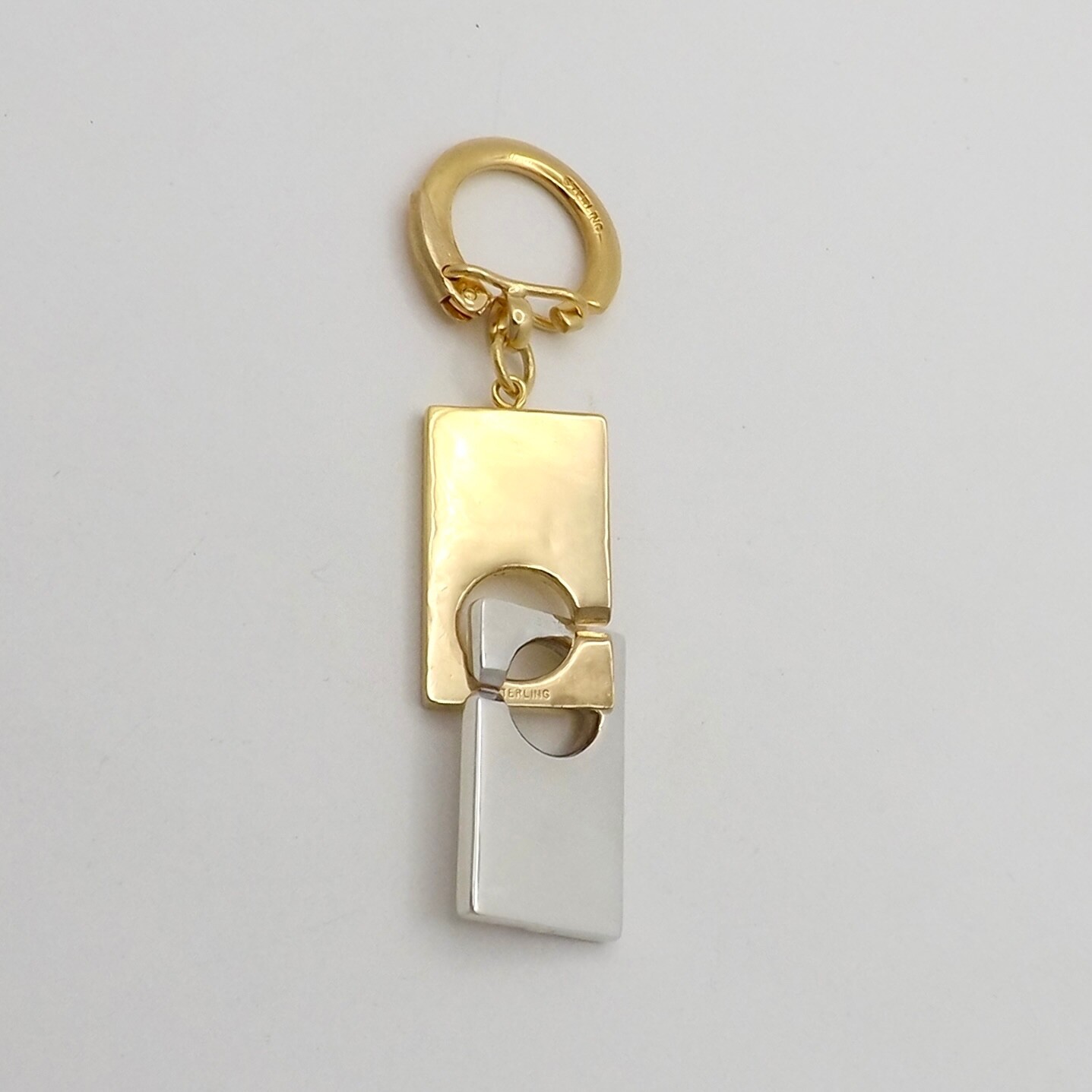 18k Gold Vermeil Sterling Silver Cigarette Cigar Rolling Gauge Key Ring Chain