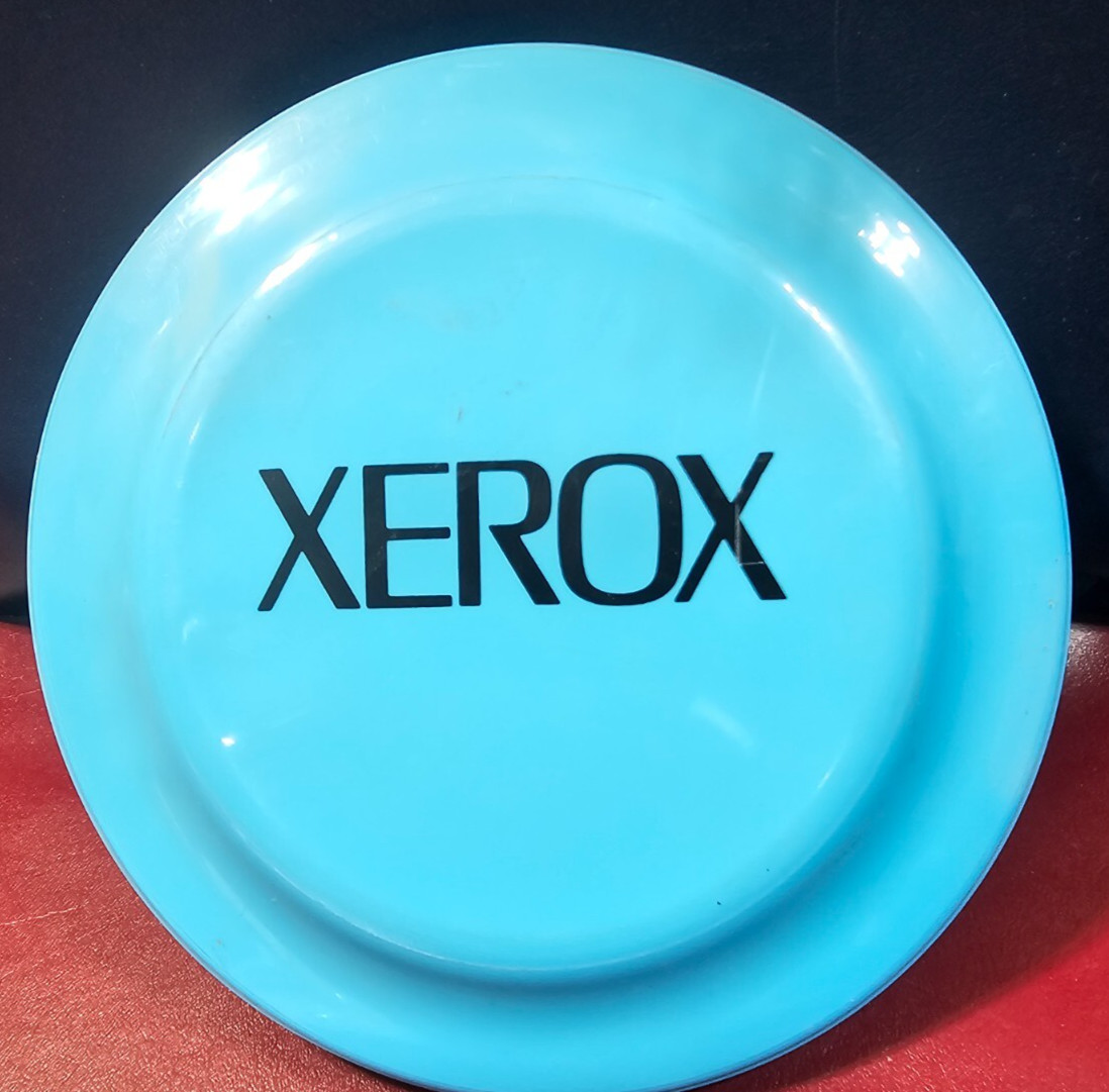 Vintage XEROX Advertising Blue Frisbee 9" Humphrey Flyer Made in USA