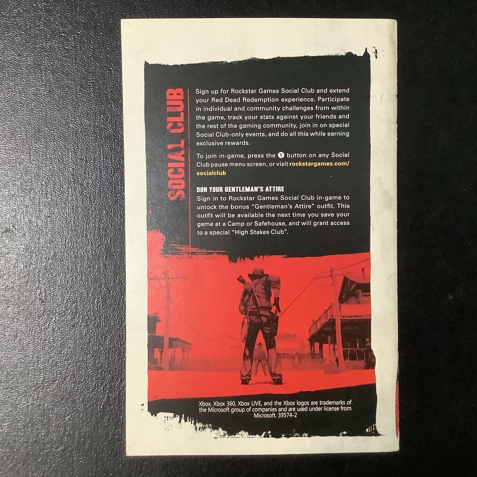 Red Dead Redemption Microsoft Xbox 360 Instruction Manual Only