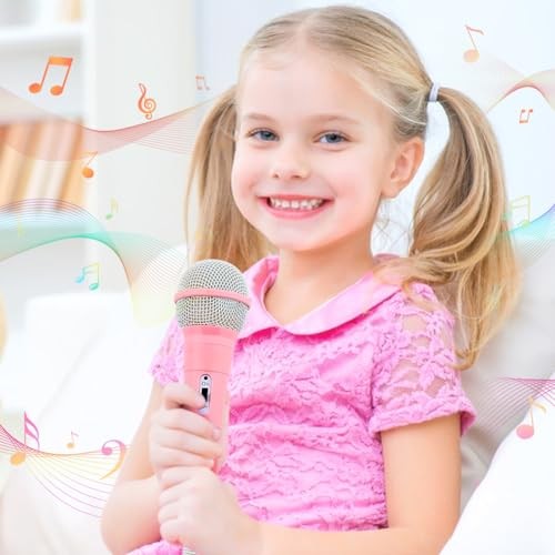 Wired Microphone, Wired Dynamic Microphone 3.5mm Jack Lightweight No Pink