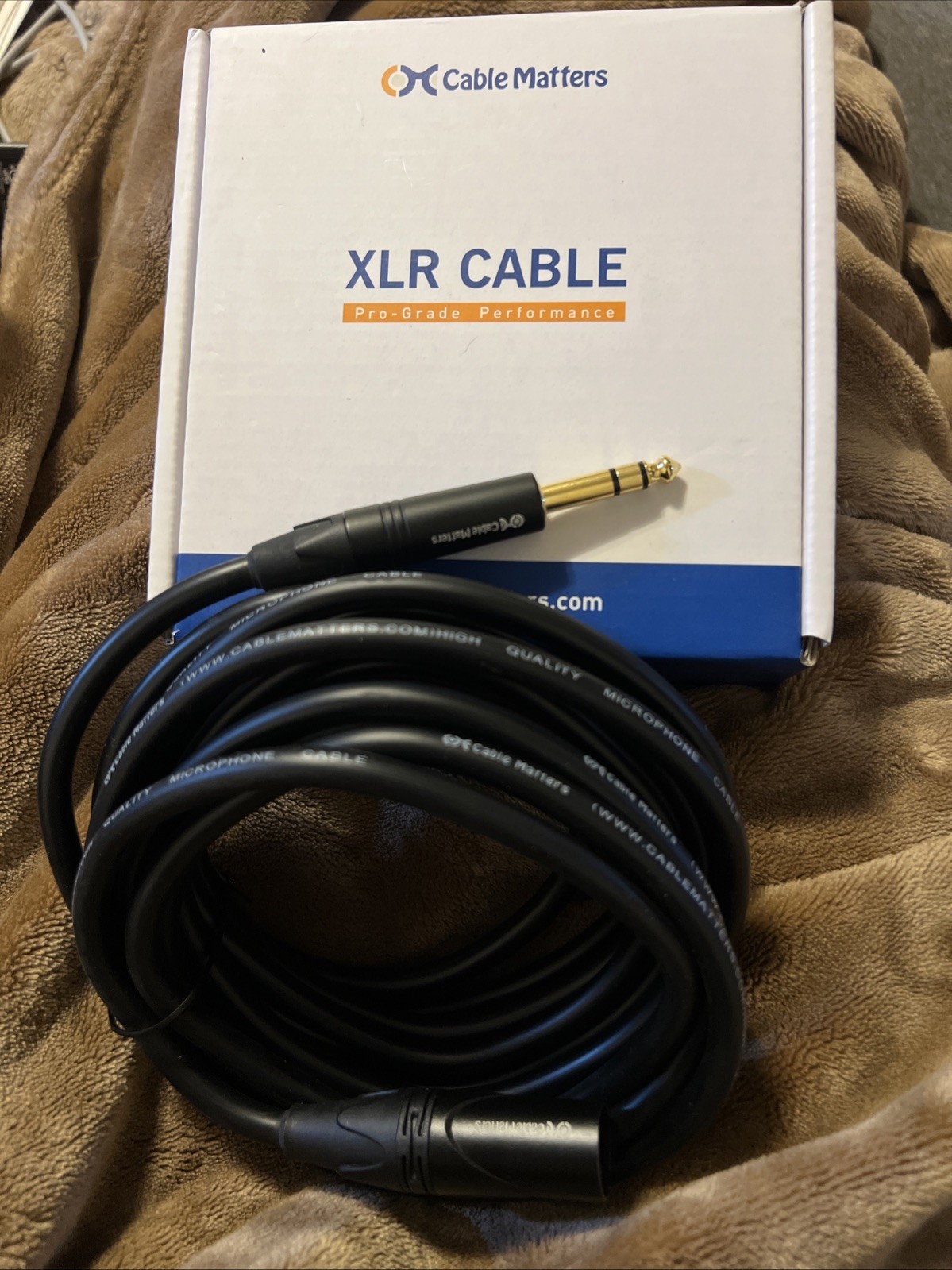 NEW Genuine Cable Matters 6.35MM TRS XLR MALE  2 M Balanced Cable - 15 ft Length