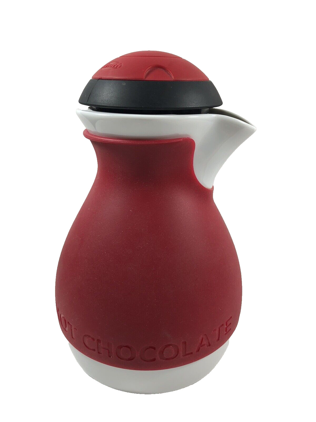 CHEF n HOT CHOCOLATE MAKER Red Silicon Ceramic Beater/Frothier Battery Operated