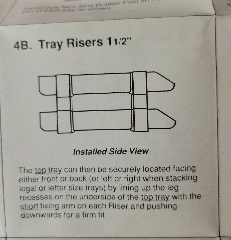 Swingline Workscape Tray Risers 1-1/2" #72853 - Smoke 4 Risers Per Box See Note
