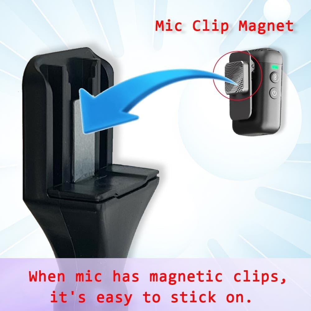 Mic Holder Adapter for Dji Mic 1/2 / Mini, Microphone Handle Handheld Compati...