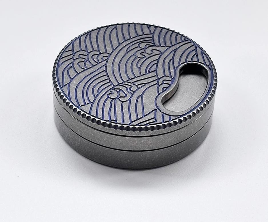 Small Titanium Alloy Storage Box Small Tool Round Case Travel Pill Bottle