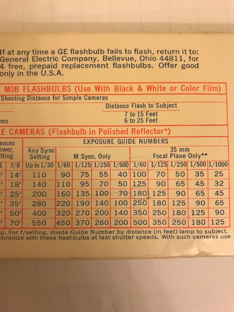 GE M3B Flashbulbs 12 Pack
