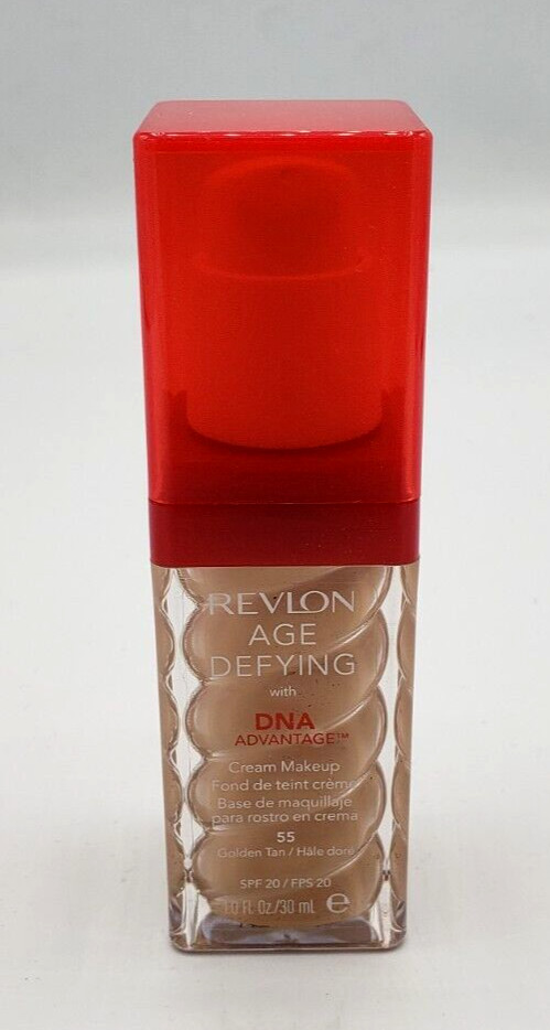 NEW Revlon Age Defying Cream Foundation Makeup with DNA Advantage- 55 GOLDEN TAN