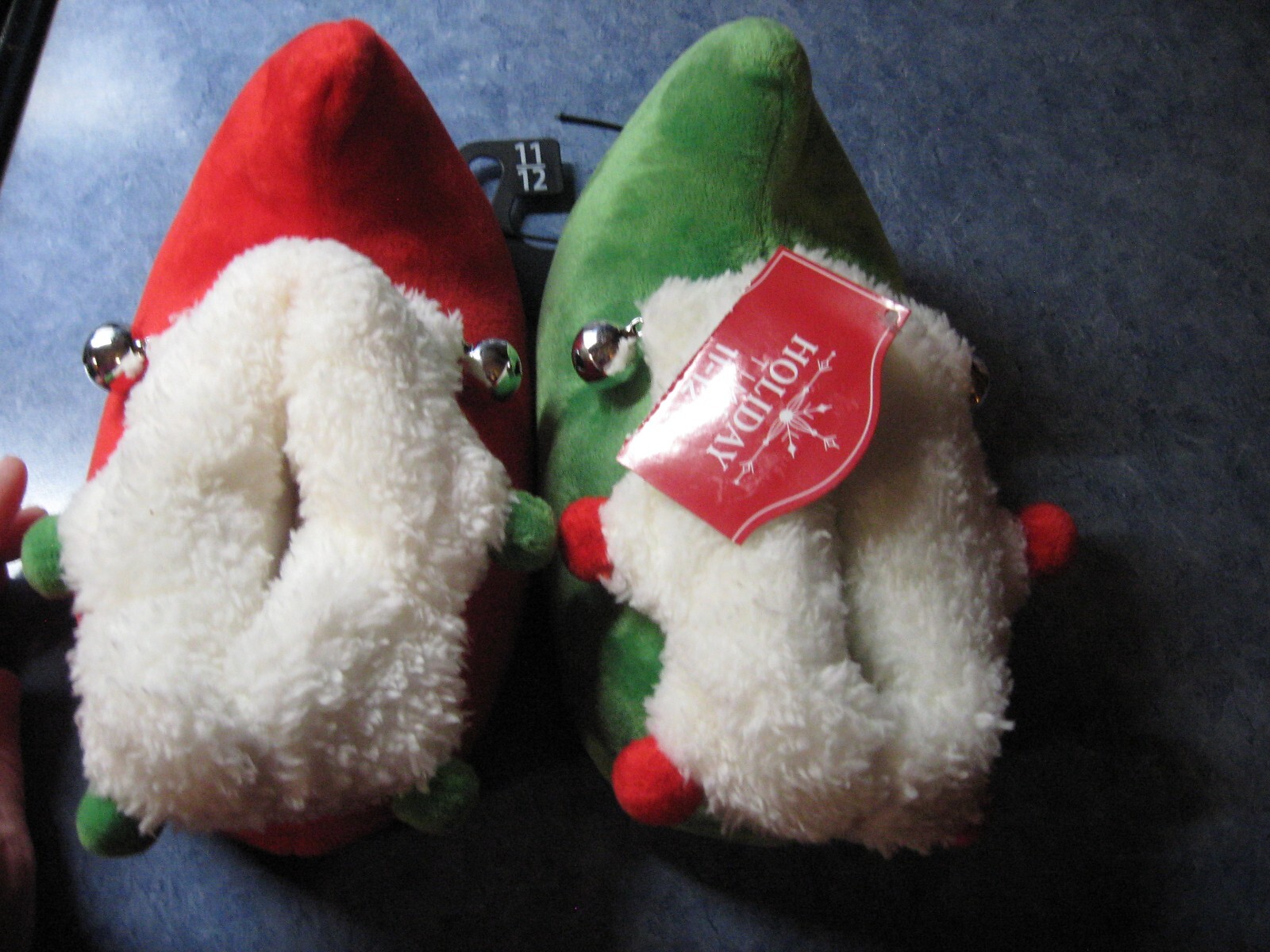 Christmas Boys Girls NoSlip Elf Slippers/Shoes With Jingle Bells Size 11-12 New
