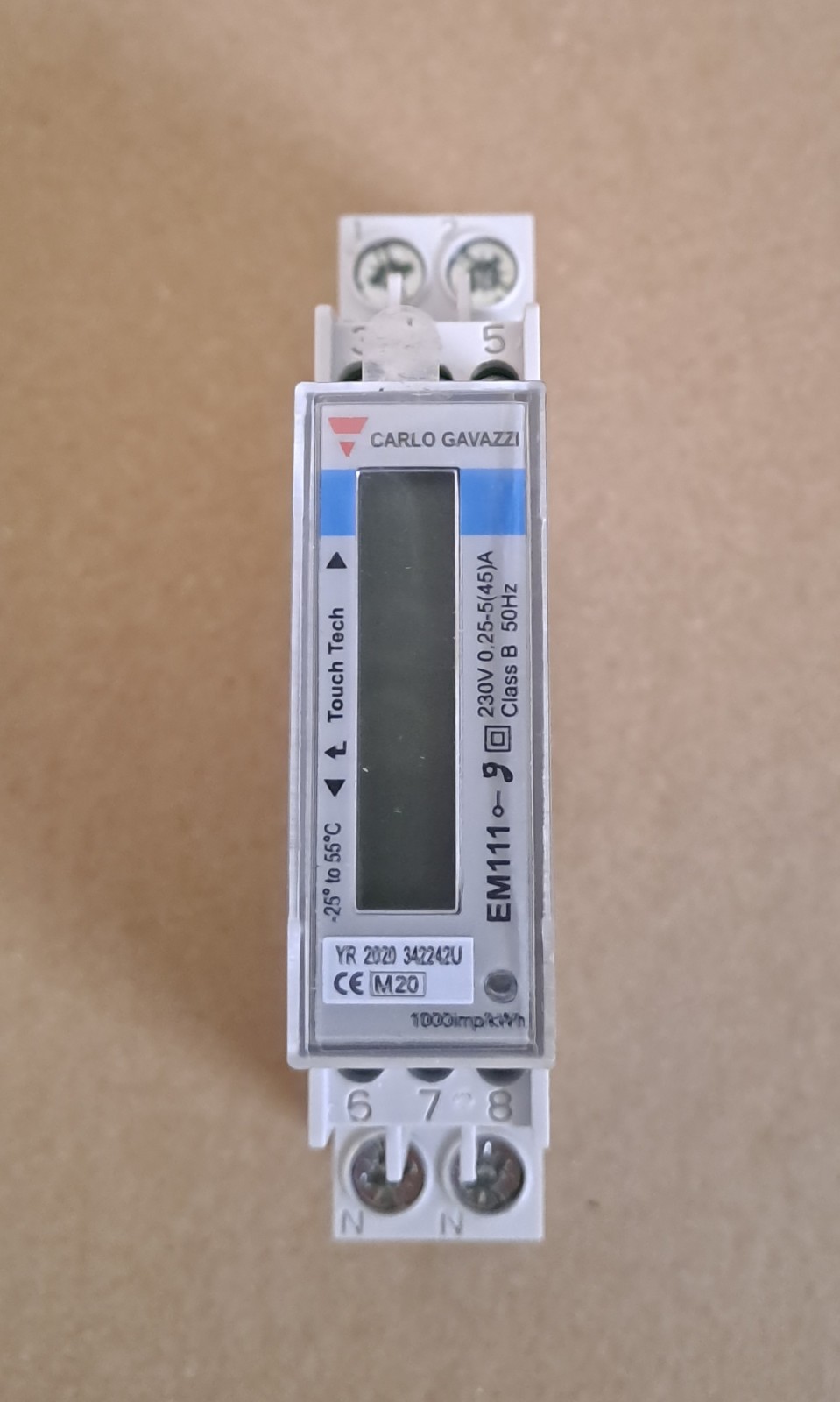 Carlo Gavazzi EM111 Energy Meter RS485 Modbus DIN Rail 45A MID Touch Display