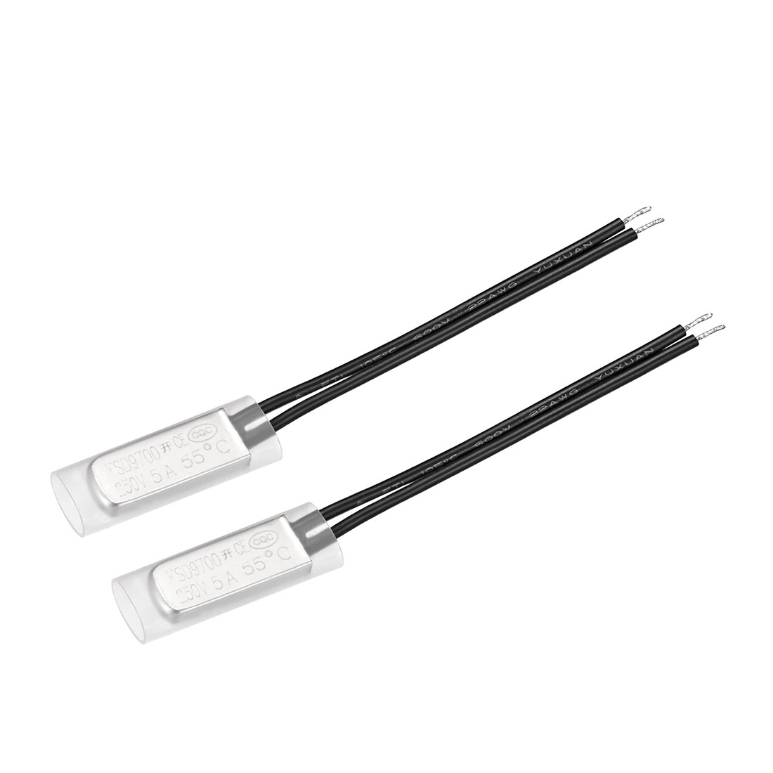 KSD9700 Thermostat, 55℃ N.O 5A Metal Bimetal Temperature Control Switch 2pcs