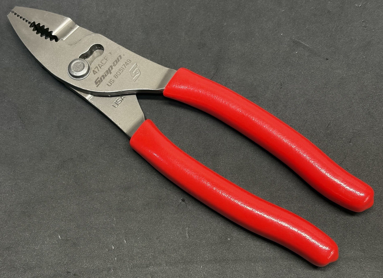NICE! Snap-on Tools RED 47ACF Talon Grip Slip-joint Pliers USA