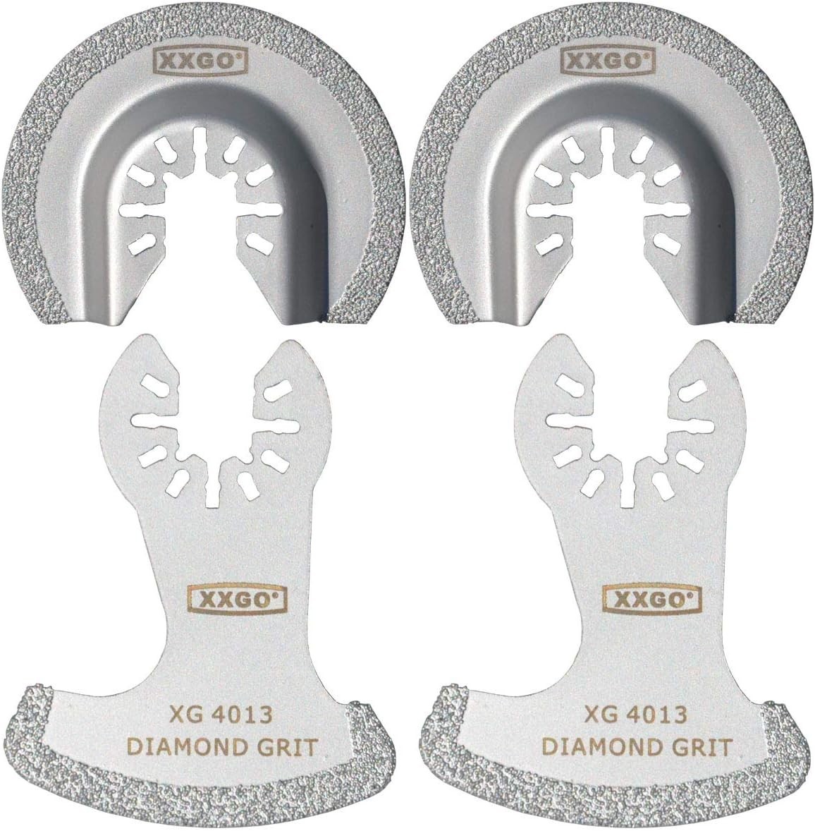 4 Pcs Diamond Oscillating Multi Tool Blades Grout Removal Semi Circle