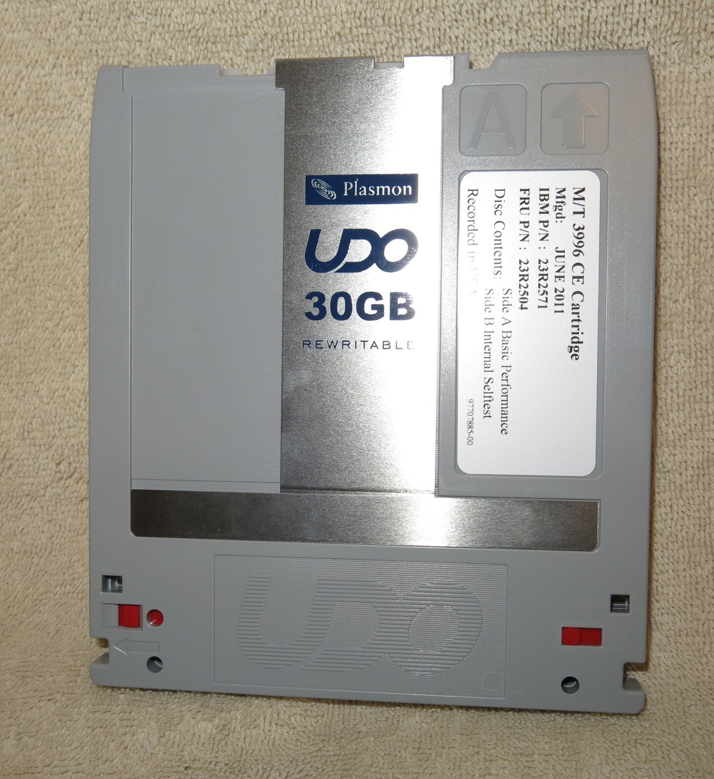 IBM 23R2571 M/T 3996 CE TEST Cartridge Plasmon UDO 30GB FRU 23R2504