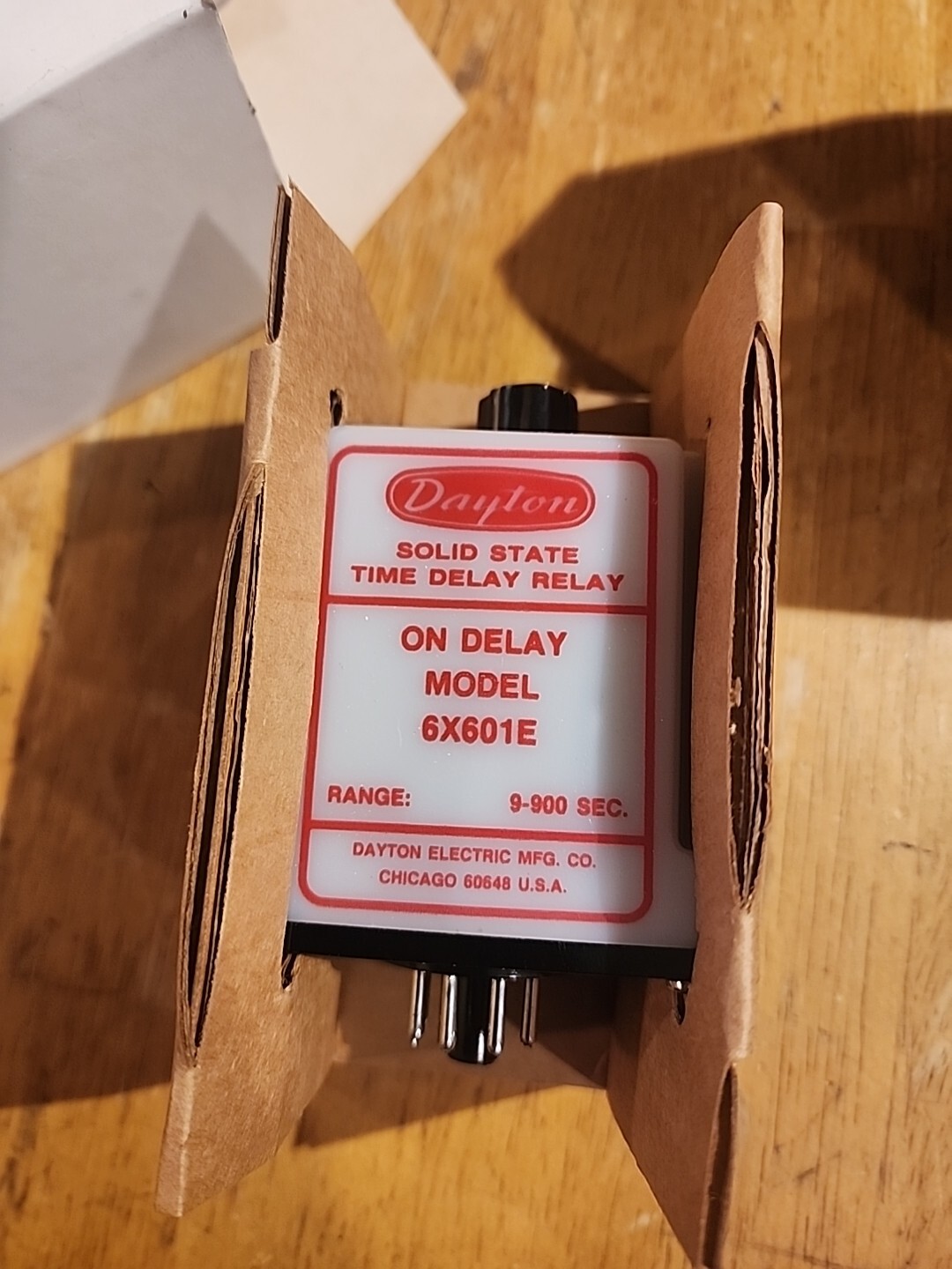 NEW DAYTON 6X601E, TIME DELAY RELAY, 9.0-900 SEC, SOLID STATE TIME DELAY RELAY