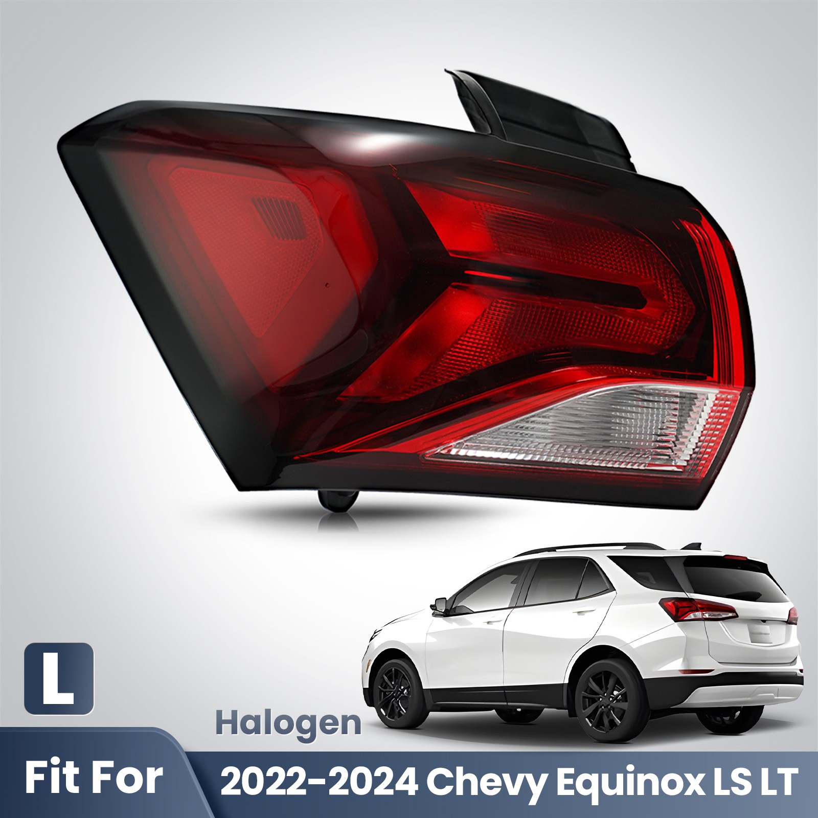 For 2022-2024 Chevy Equinox Halogen Driver Side Outer Tail Light LH #85132581