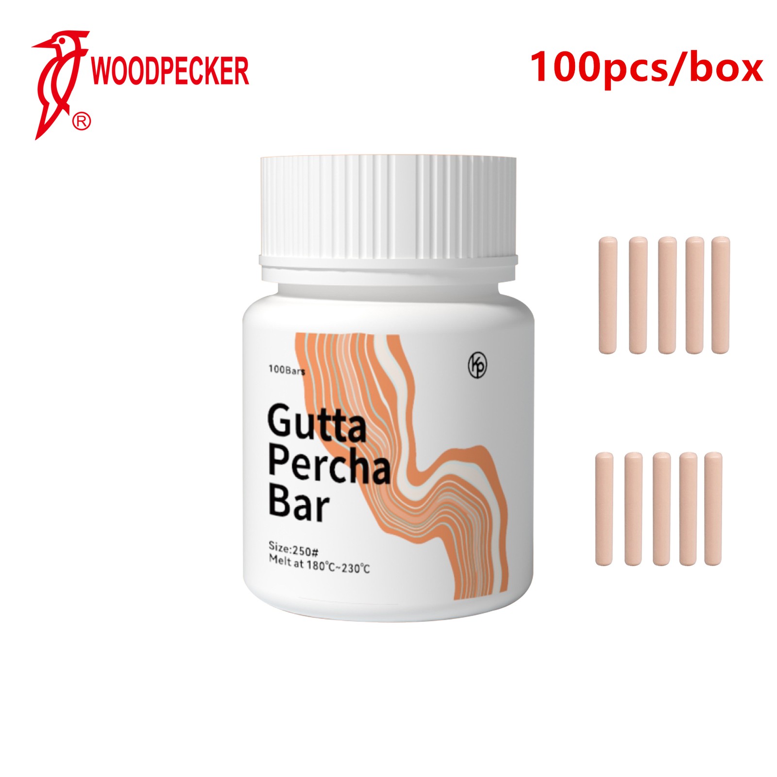 100Pcs/Bottle Dental Gutta Percha Bar Burs Pellet Bar for Obturation System FI-P