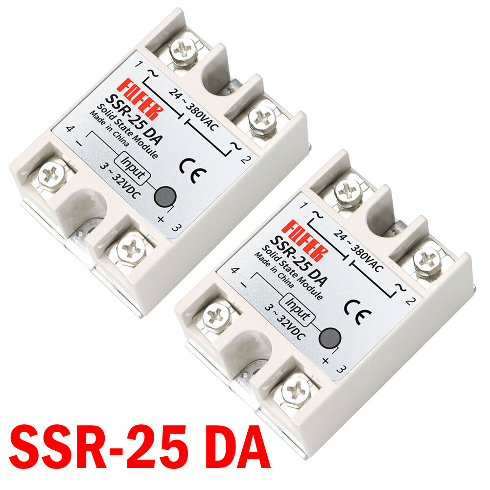 2/4/10PCS SSR-25DA Solid State Relay Module 25A DC3-32V Input AC24-380V Output