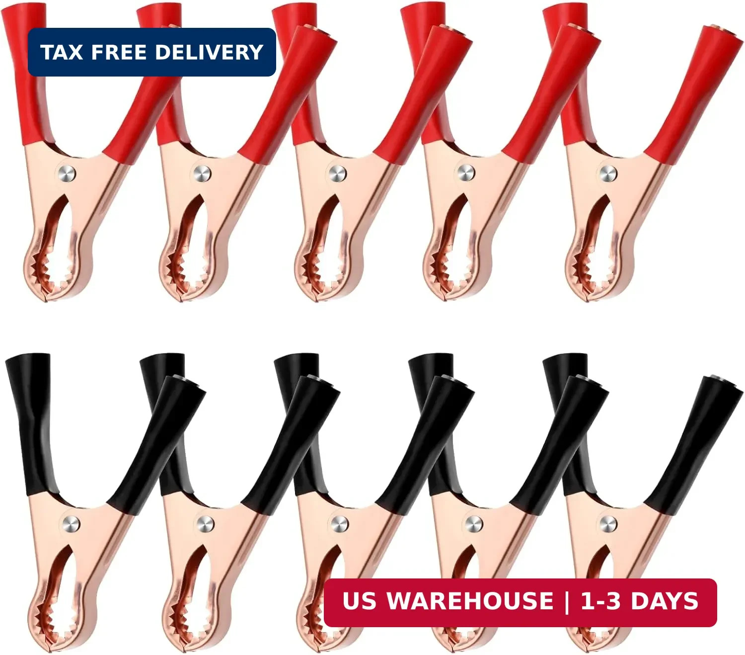 10 Pcs Metal Alligator Clips 50A Insulated Alligator Clips Heavy Duty Alligator