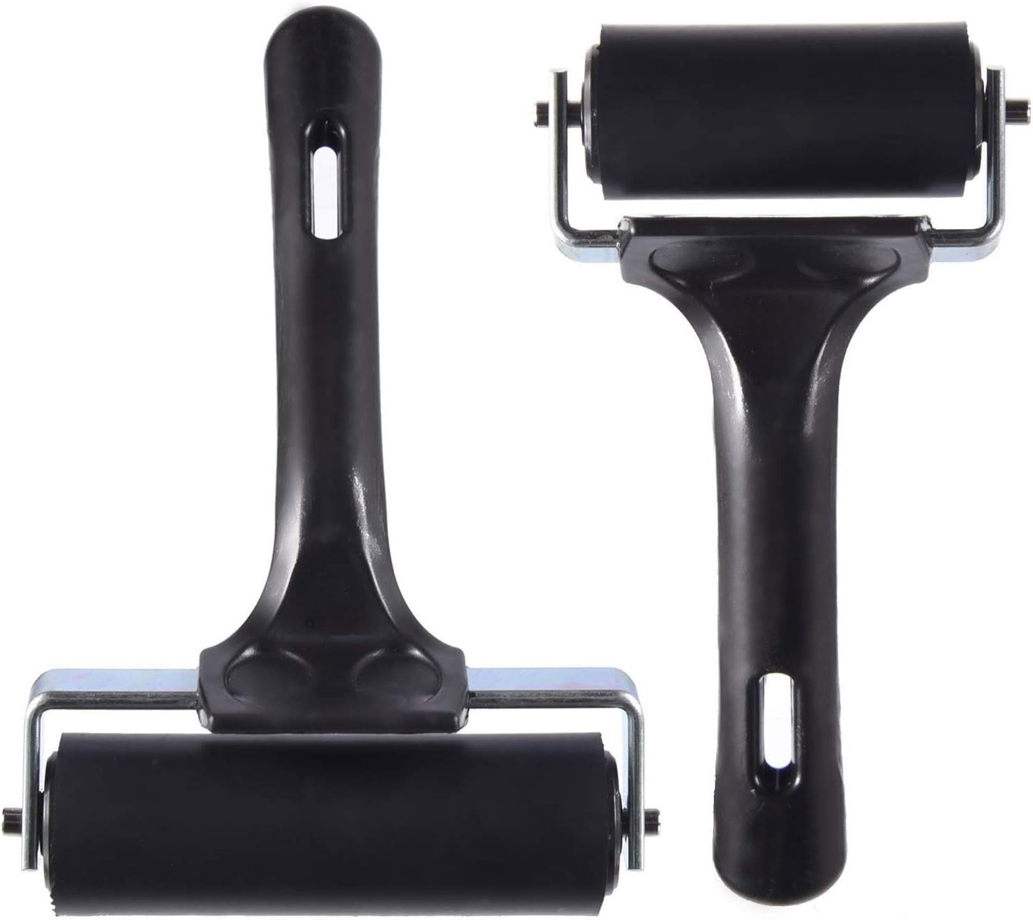 2 Pcs Rubber Roller, Hard Rubber Brayer Glue Roller for Construction Tools Print