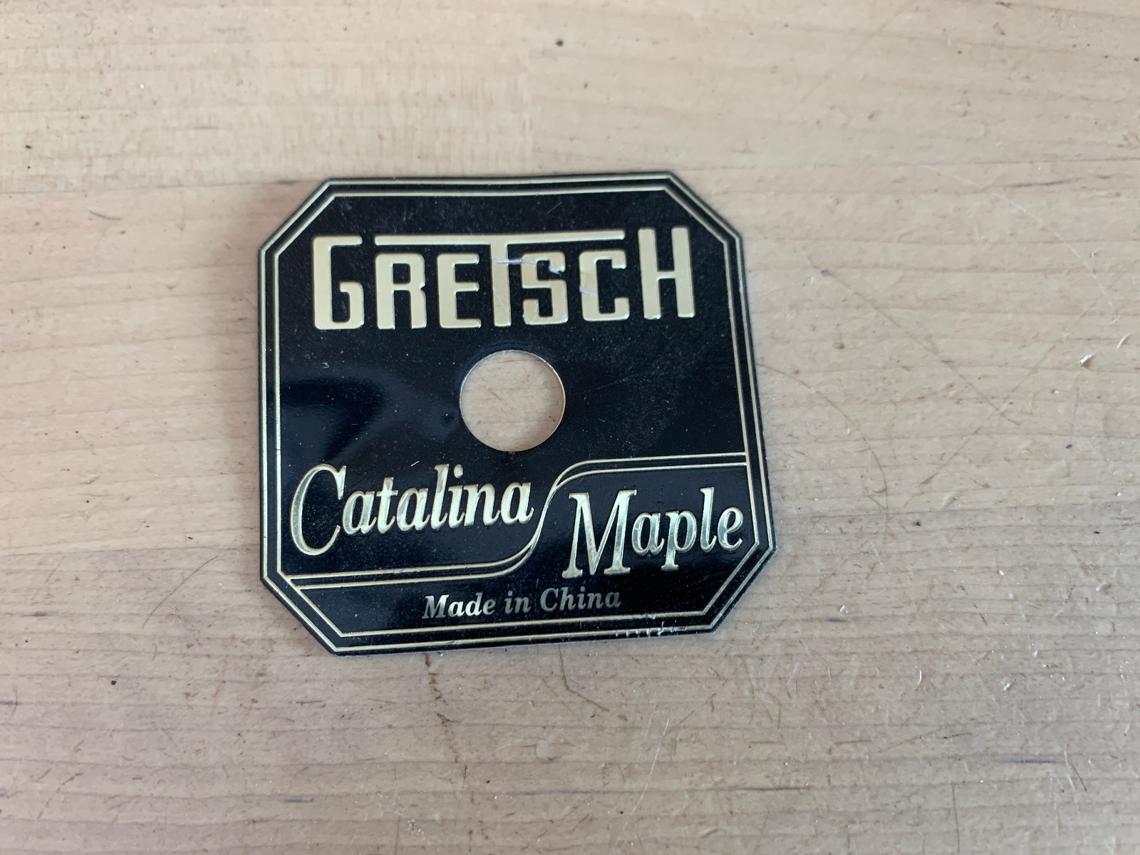 GRETSCH Catalina Maple Square BADGE Logo Plate Emblem Escucheon Part 2000s Vtg