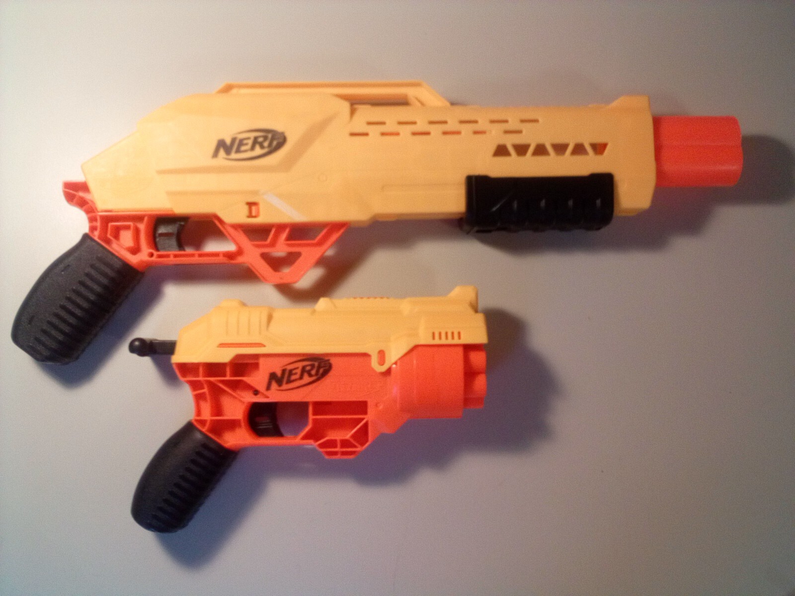 Nerf Alpha Strike Lot Of 2 Blasters Rifle & Handgun Tested No Darts Included