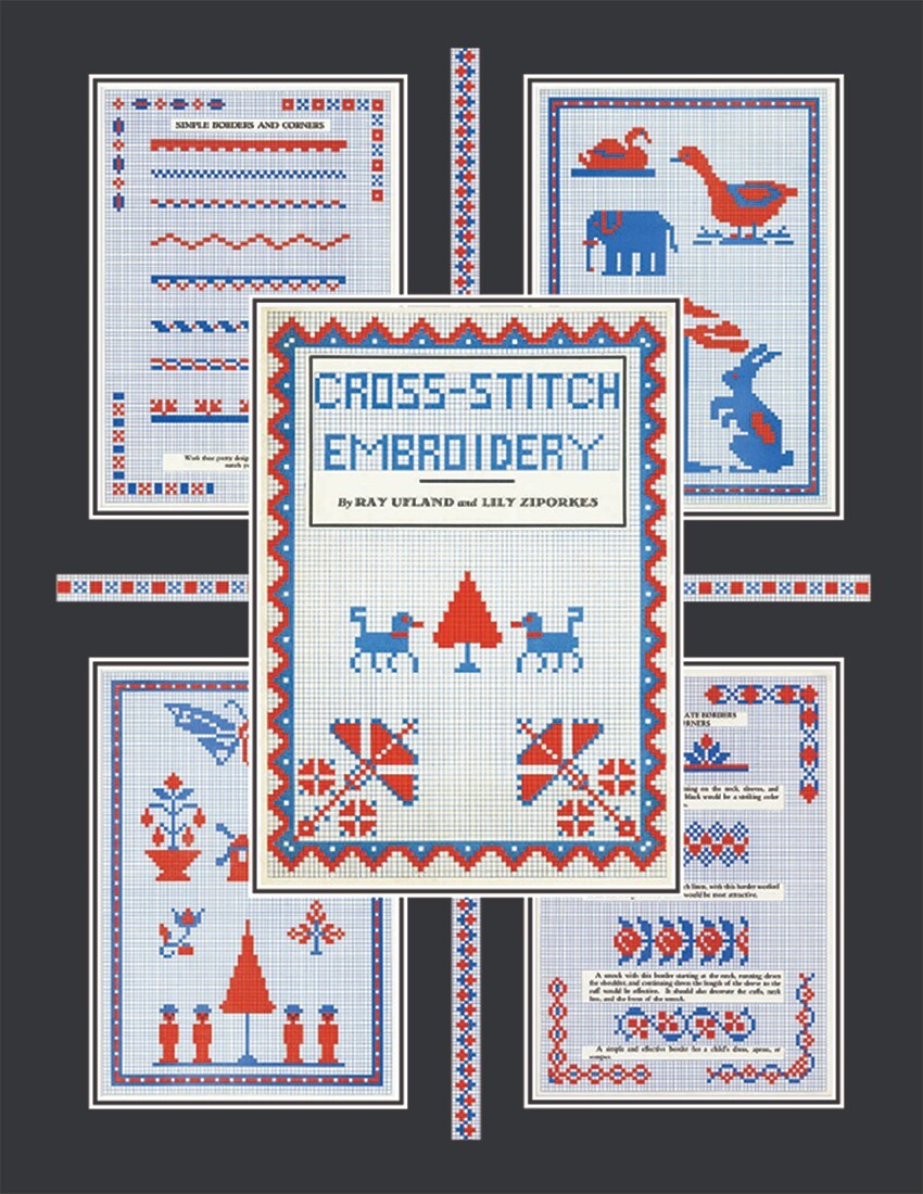 1931 CROSS STITCH EMBROIDERY book charted patterns for home decor & children