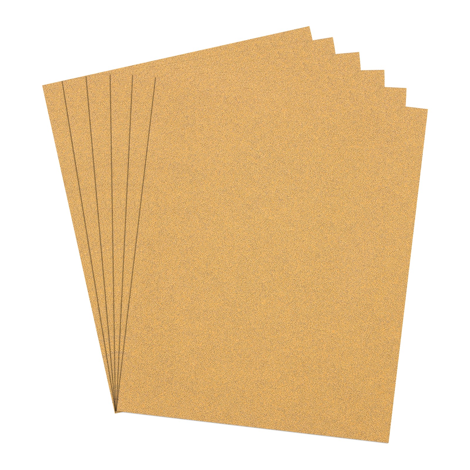 6 Pcs 60 Grit Dry Sandpapers, 4.5 x 5.5 Inch Sand Papers, Gold