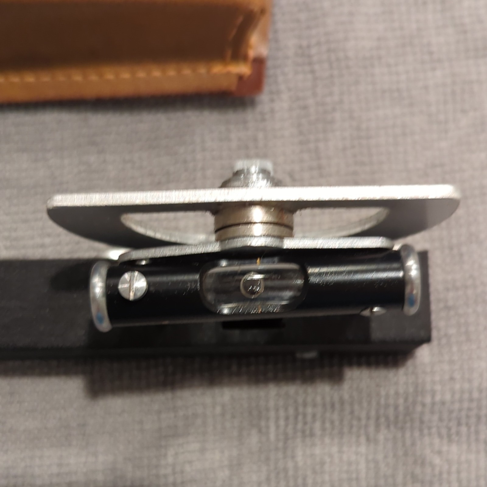Vintage Brookstone Abney Level with leather sheath