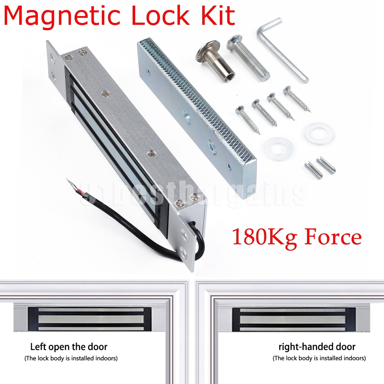 Electromagnetic Lock Flush Mount 350lbs 180kg Holding Force Embedded US SHIP