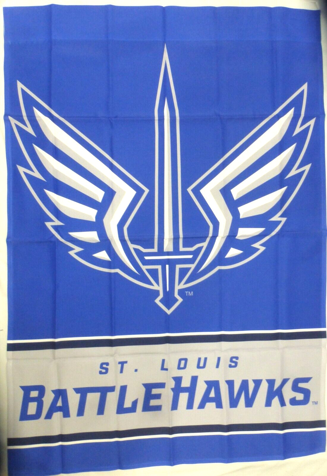 ST. LOUIS BATTLEHAWKS Indoor/Outdoor Vertical Flag, 28" x 40", Wincraft, NEW