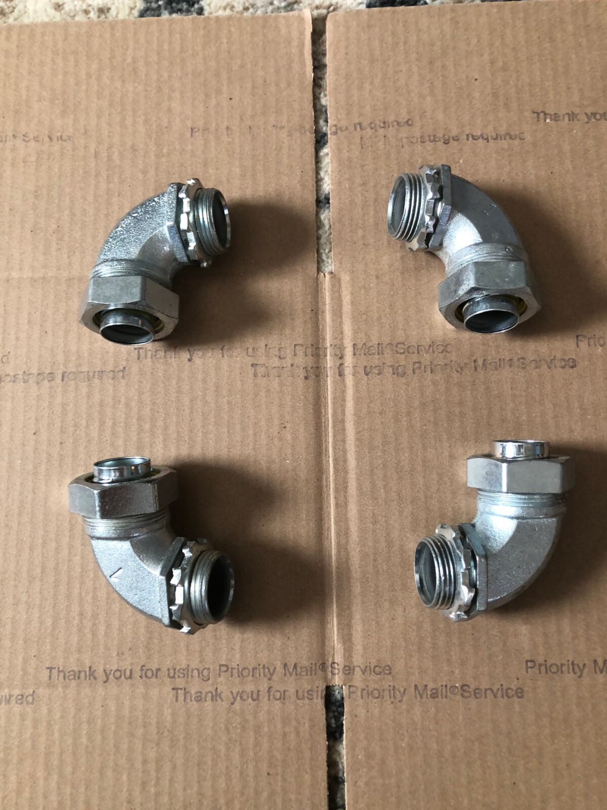 #2435    Lot Of 4  Appleton  Rayco  ST-90100 1" Mall  Iron Connectors, New